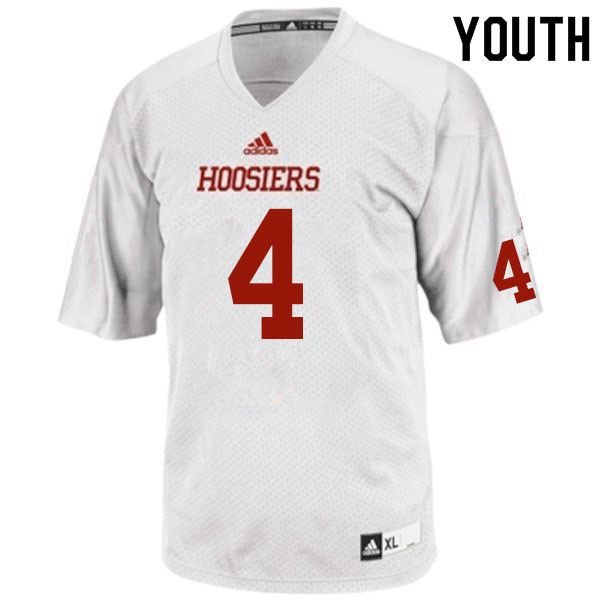 Youth #4 Cam Jones Indiana Hoosiers College Football Jerseys Sale-White